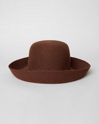 blossom hat IN wool felt - CHOCOLATE -  - 1 | CELINE