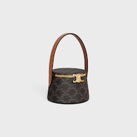 CELINE NINA MINAUDIERE in LAMBSKIN WITH TRIOMPHE CANVAS PRINT AND CALFSKIN - TAN - GIFT FINDER - 2 | CELINE