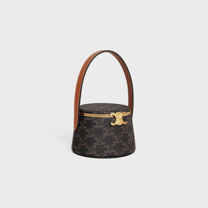 MINAUDIERE CELINE NINA AGNEAU IMPRIM&Eacute; TRIOMPHE CANVAS ET VEAU - TAN - GIFT FINDER - 1 | CELINE
