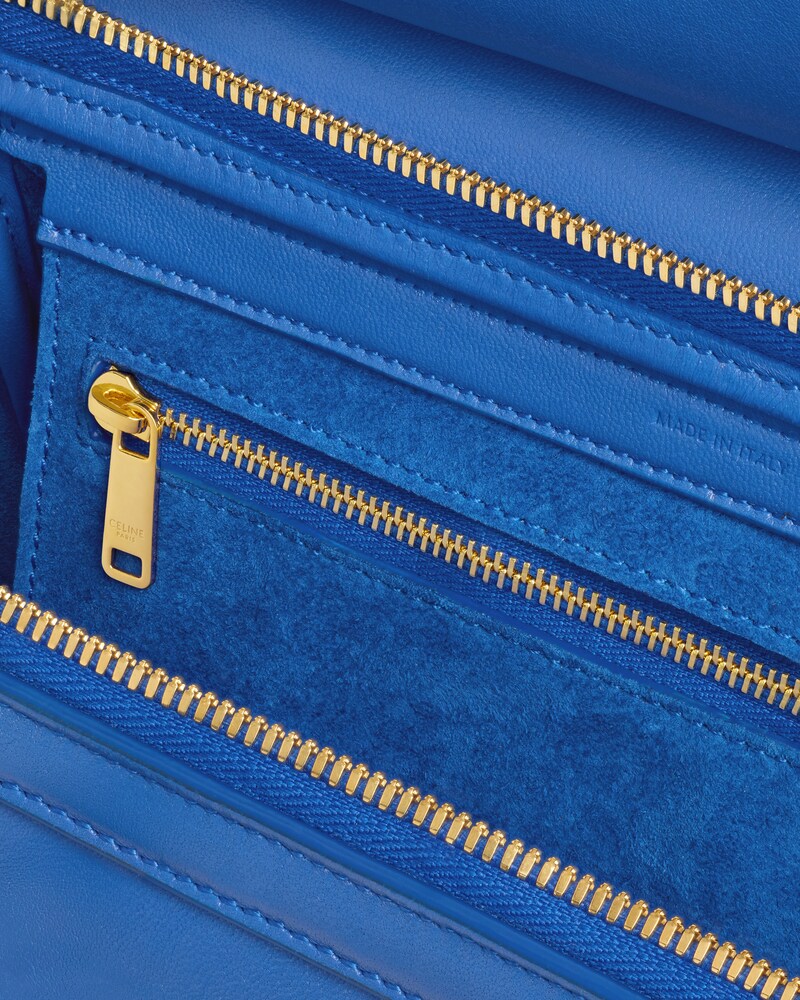 LITTLE LUGGAGE IN SUPPLE SHINY LAMBSKIN - OXIDE BLUE - LUGGAGE - 1 | CELINE
