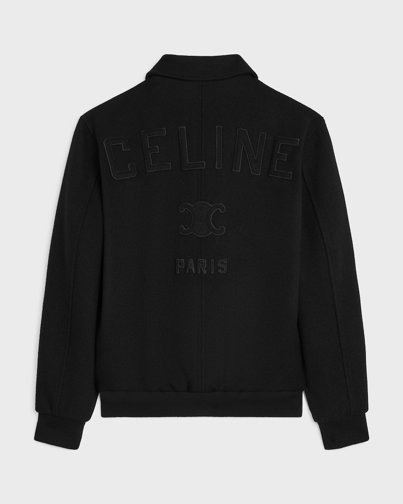 teddy jacket IN TEXTURED WOOL - BLACK -  - 1 | CELINE