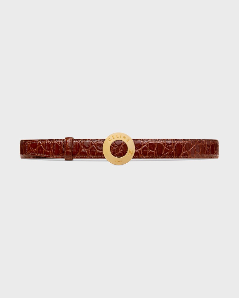 Reversible Strap 25MM IN TAURILLON LEATHER AND CROCODILE EMBOSSED CALFSKIN -  -  - 1 | CELINE