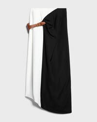 draped skirt IN viscose - BLACK -  - 2 | CELINE