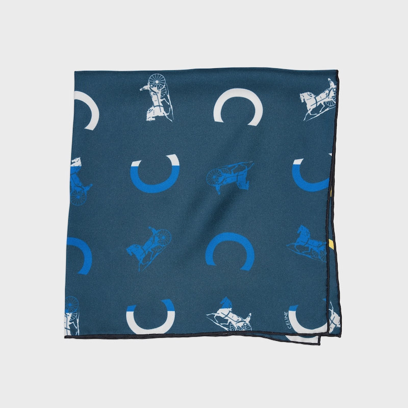 bandana IN silk twill - NAVY/YELLOW/BLUE -  - 1 | CELINE