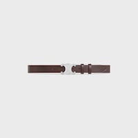 Triomphe Belt 30MM in VINTAGE CALFSKIN - DARK BROWN -  - 2 | CELINE