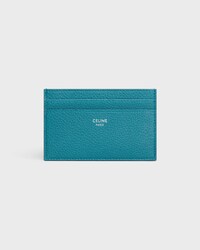 MEDIUM CARD HOLDER IN GRAINED CALFSKIN - COBALT - CARD HOLDERS - 1 | CELINE
