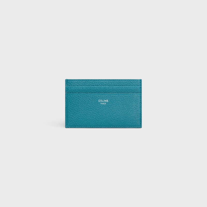 PORTE-CARTES EN VEAU GRAINÉ - COBALT - PORTE CARTES - 1 | CELINE