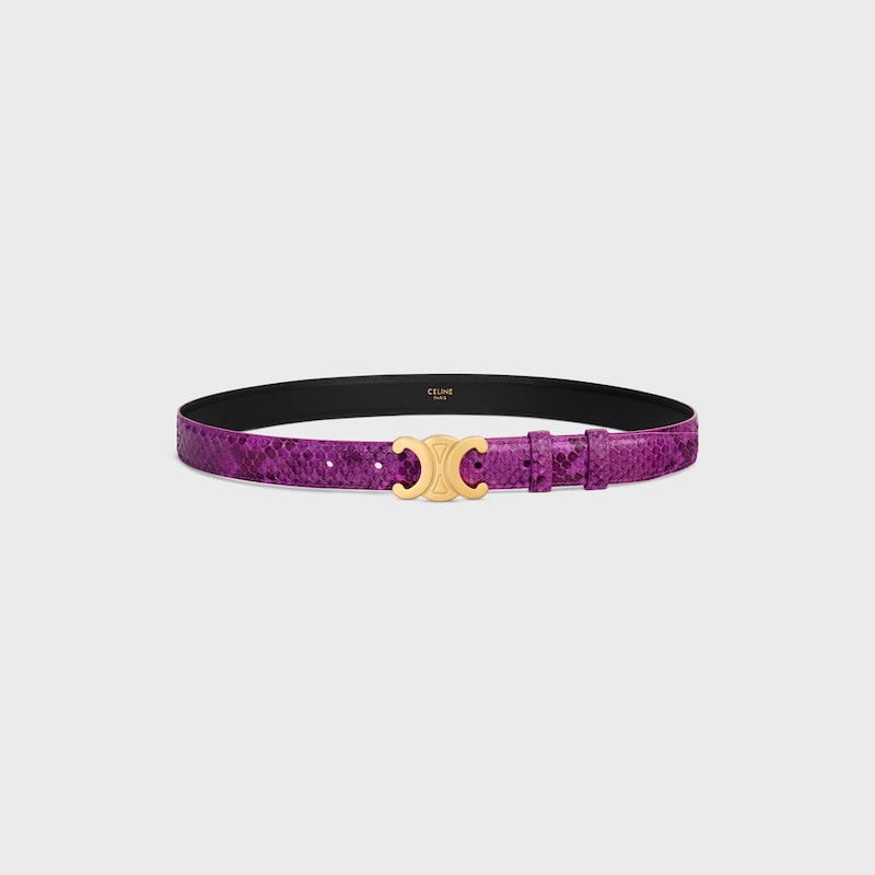Triomphe Belt 25MM IN PYTHON - MAGENTA -  - 1 | CELINE