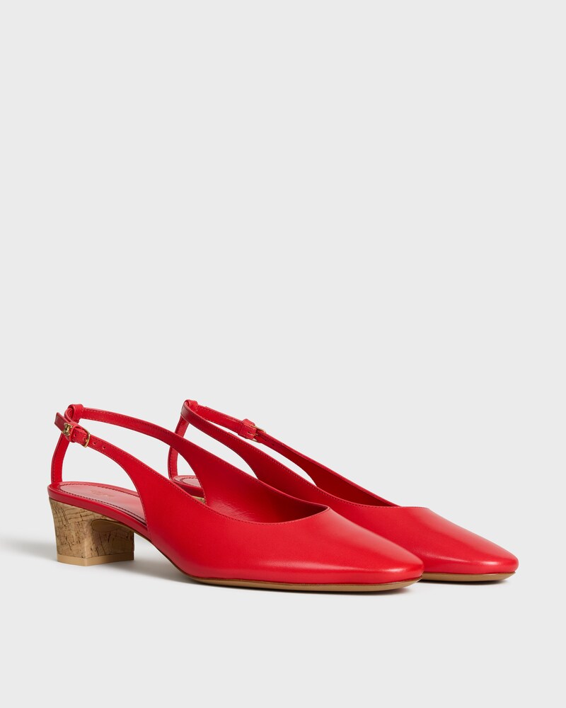NEO CITY SLINGBACK IN GOATSKIN - ULTRA RED -  - 1 | CELINE