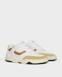 CT-09 TRAINER SNEAKER IN CALFSKIN, SUEDE CALFSKIN AND MESH - CREAM / BROWN -  - 2 | CELINE