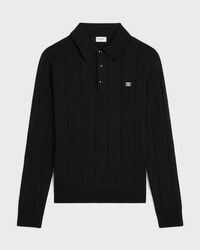 polo IN FINE SILK AND COTTON - BLACK -  - 1 | CELINE