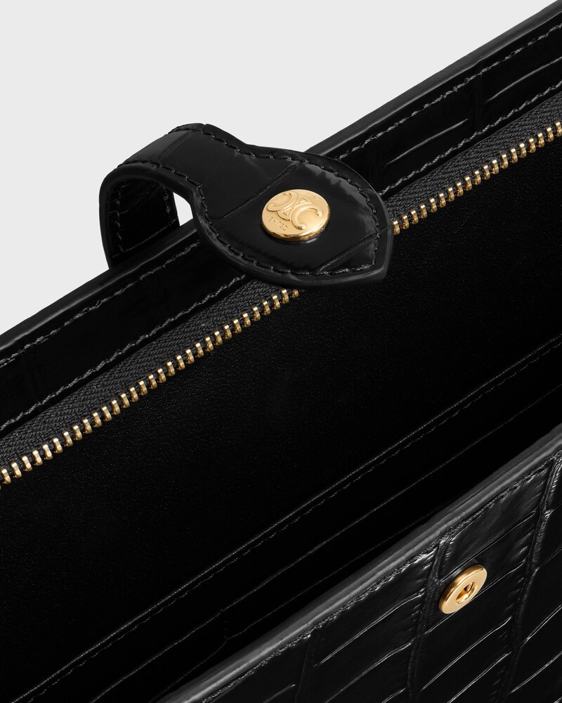 SAC notebook moyen modèle EN VEAU embossé façon crocodile - Noir - AUTRES LIGNES - 1 | CELINE