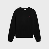 crewneck sweater IN fine wool - BLACK -  - 1 | CELINE