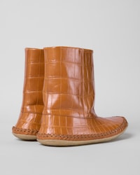 BOTAS DE CAÑA MEDIA FLEXIBLES EN PIEL DE BECERRO CON ESTAMPADO DE COCODRILO - TOSTADO -  - 2 | CELINE