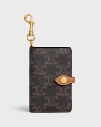 NOTEBOOK CHARMS IN Triomphe Canvas and Calfskin - TAN - ACCESSORIES - 1 | CELINE