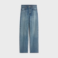 Boyfriend Jeans 001 aus Baumwolldenim - VIVIENNE GLASS + PATCH BROWN D -  - 1 | CELINE