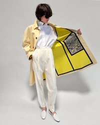 coat IN cotton - BEURRE/JAUNE -  - 2 | CELINE