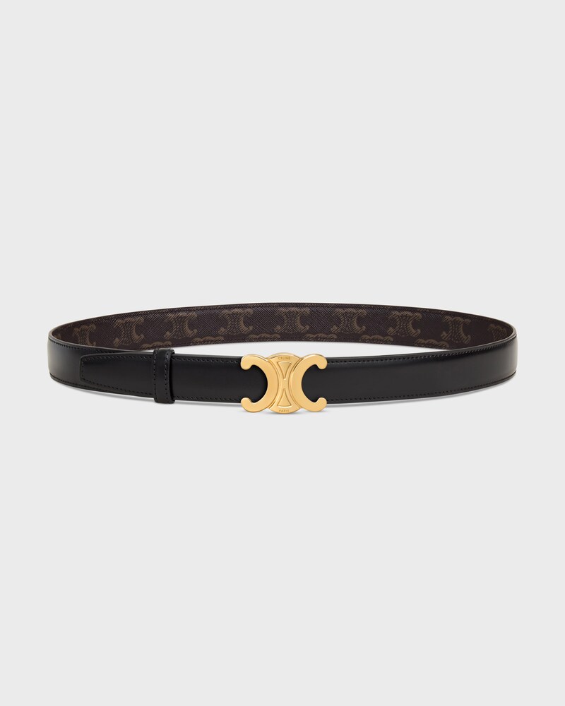 Reversible Strap 25MM IN Taurillon Leather and Triomphe Canvas -  -  - 1 | CELINE