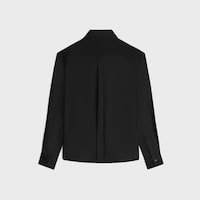 lavalliere shirt IN silk twill - BLACK -  - 2 | CELINE