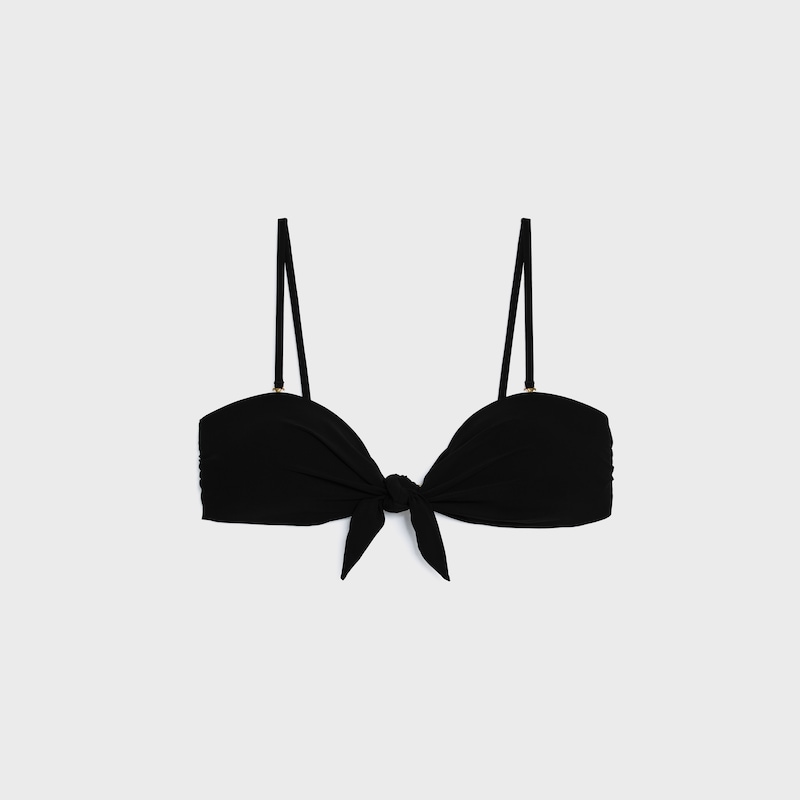 bandeau top IN matte jersey - BLACK -  - 1 | CELINE