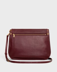 SOFT TRIOMPHE BESACE  IN SUPPLE SHINY LAMBSKIN - SYRAH - all bags test - 2 | CELINE