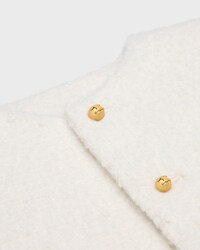 CHAQUETA DE CACHEMIRA Y LANA TRENZADA - BLANCO -  - 2 | CELINE