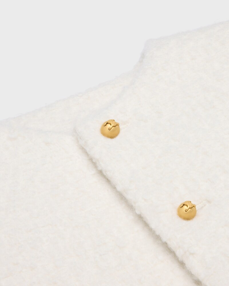 CHAQUETA DE CACHEMIRA Y LANA TRENZADA - BLANCO -  - 1 | CELINE