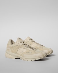 RUNNER SNEAKER IN CALFSKIN, SUEDE CALFSKIN AND MESH - ECRU -  - 2 | CELINE