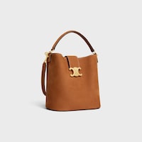 MEDIUM BUCKET LOUISE IN NUBUCK CALFSKIN - CAMEL - LOUISE - 2 | CELINE