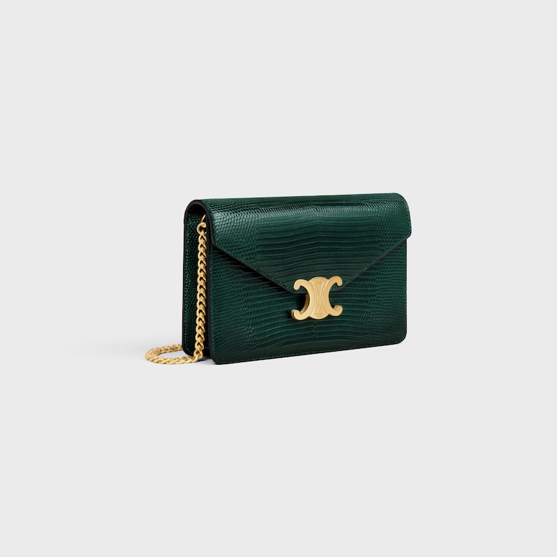 WALLET ON CHAIN MARGO in LIZARD - AMAZONE - MORE LINES - 1 | CELINE