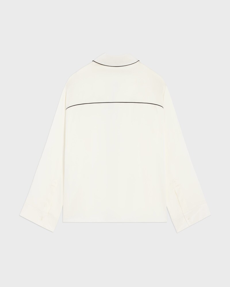 pyjama shirt IN silk satin - IVOIRE -  - 1 | CELINE