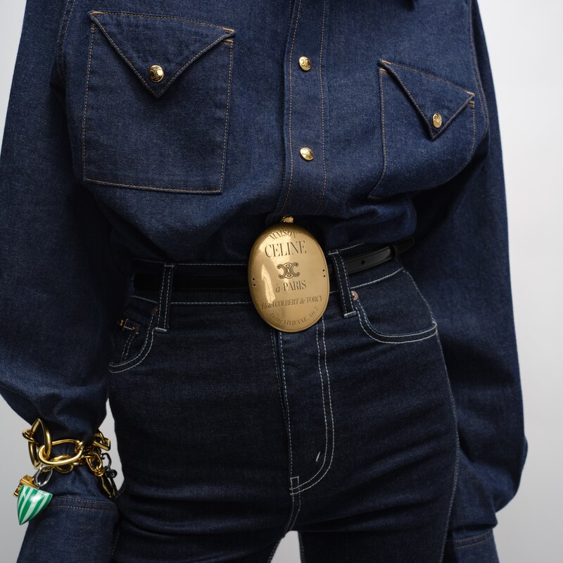MAISON CELINE BELT 13MM IN Taurillon Leather - BLACK -  - 1 | CELINE
