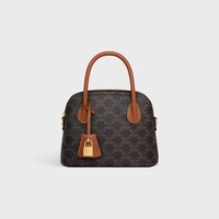 TEEN HONORINE BAG IN Triomphe Canvas and Calfskin - TAN - CROSS-BODY BAGS - 1 | CELINE