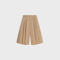 PANTALONES CORTOS CARGO MONTAUK DE ALGODÓN Y LINO - Beige oscuro -  - 1 | CELINE