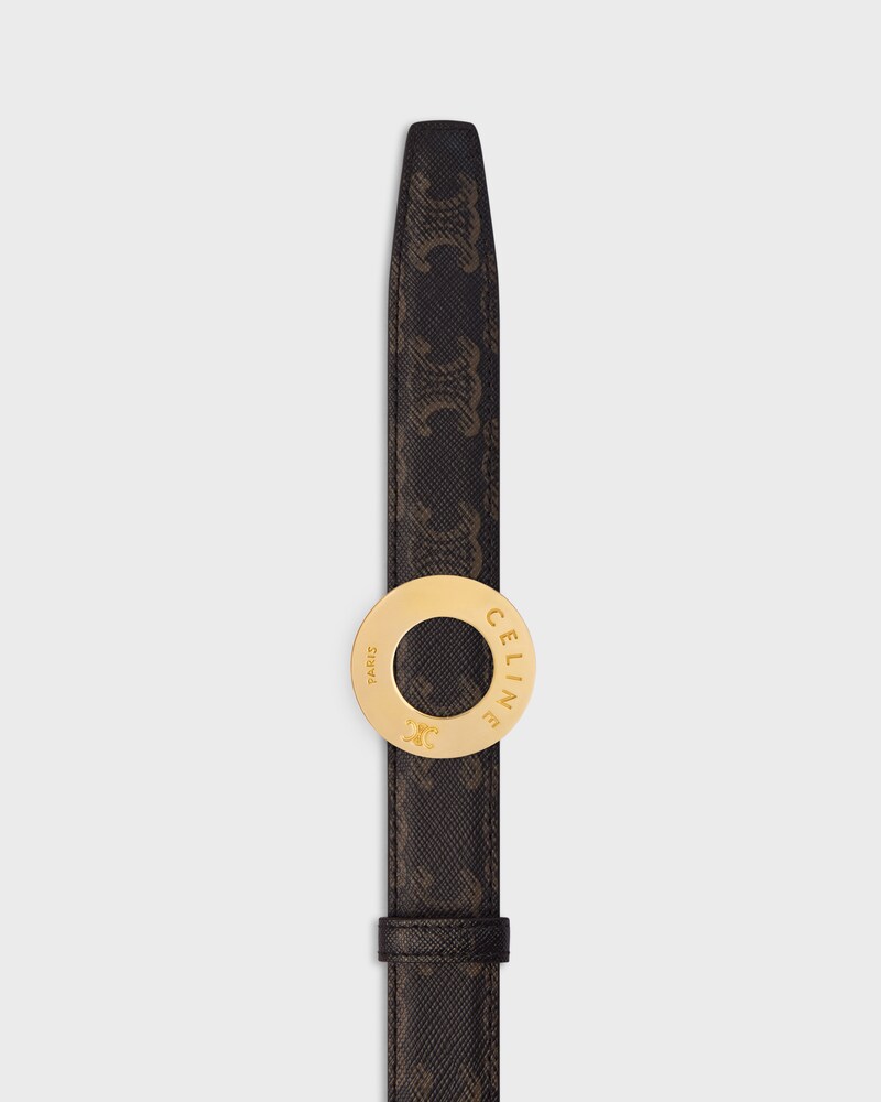 Reversible Strap 25MM IN Natural Calfskin and Triomphe Canvas -  -  - 1 | CELINE