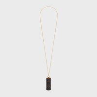LIPSTICK NECKLACE IN TRIOMPHE CANVAS AND CALFSKIN - TAN - LIPSTICKS - 1 | CELINE