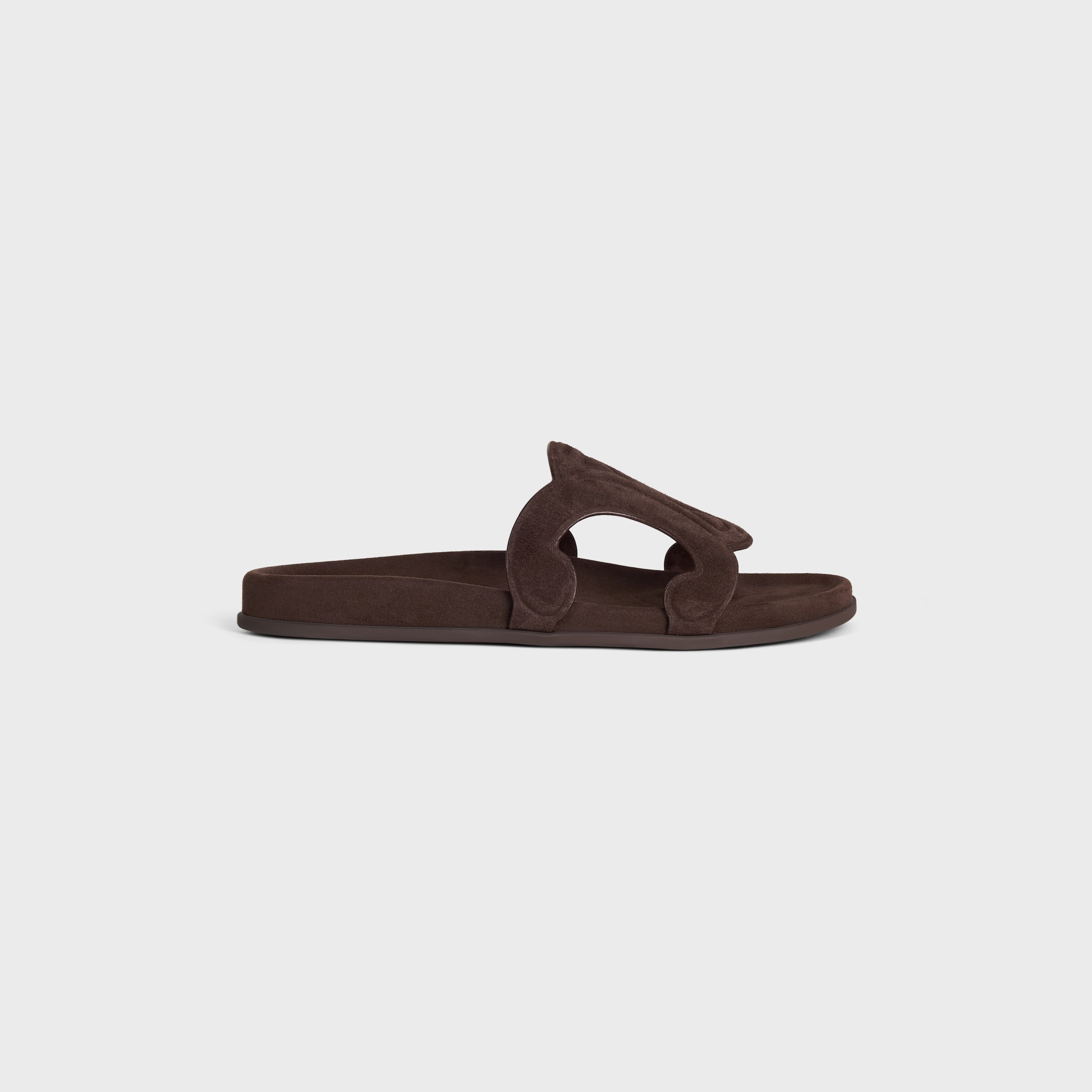 CELINE TRIOMPHE SLIDE IN SUEDE CALFSKIN