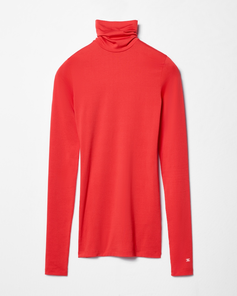 COTTON JERSEY TURTLENECK - RED CYCLIST -  - 1 | CELINE
