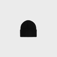celine beanie IN wool cashmere - BLACK / WHITE -  - 2 | CELINE