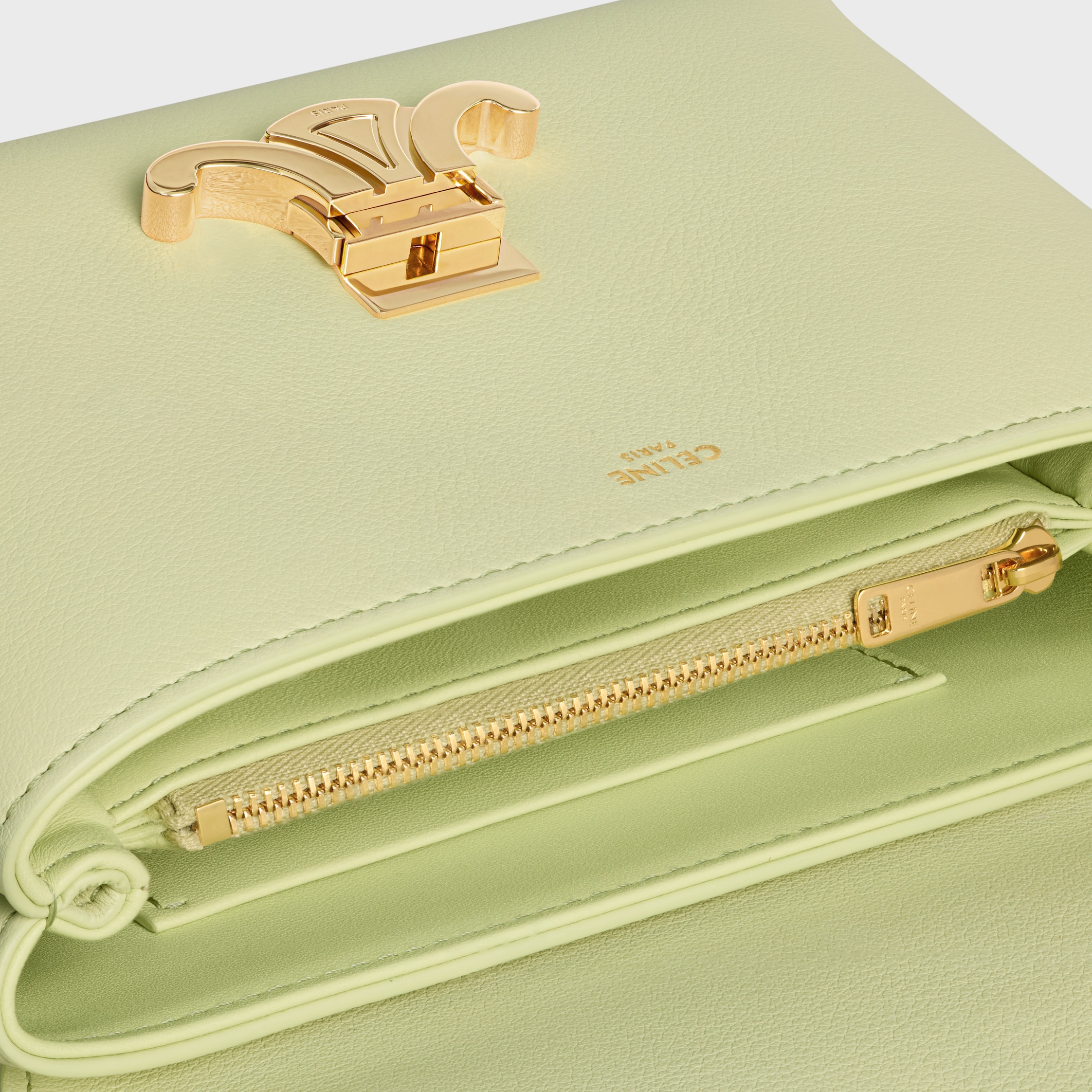 TEEN NINO BAG IN SUPPLE GRAINED CALFSKIN - SOFT LIME | CELINE