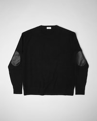 CLASSIC ELBOW-PATCH CREWNECK - BLACK -  - 1 | CELINE
