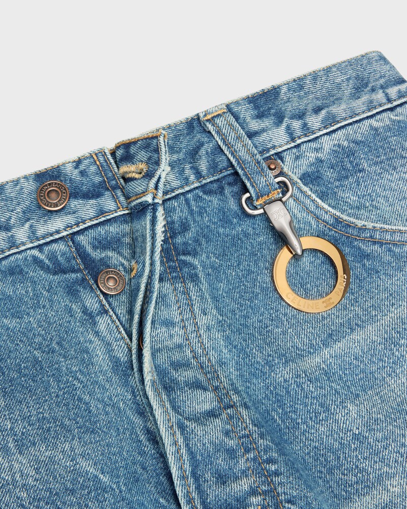 petite WIDE LEG JEANS 001 IN cotton denim - CLEAR WATERFALL -  - 1 | CELINE