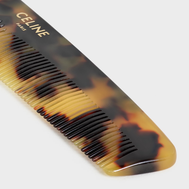 Hair Comb with Case in Natural Calfskin - Tan - CELINE MAISON - 1 | CELINE