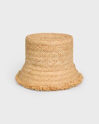 reversible brim hat IN raffia - NATURAL -  - 1 | CELINE
