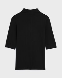 polo shirt IN ribbed cotton - BLACK / WHITE -  - 2 | CELINE