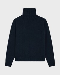 turtleneck sweater IN SEAMLESS CASHMERE - NAVY -  - 2 | CELINE