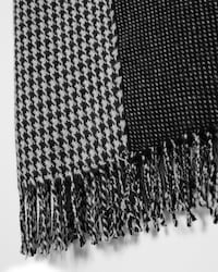 écharpe laine patchwork - BLACK/WHITE -  - 2 | CELINE