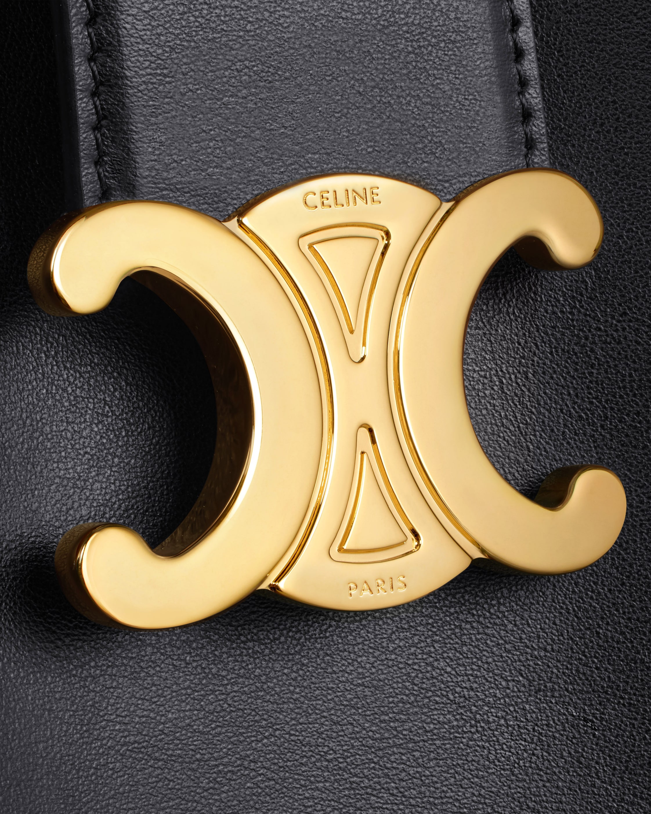 CELINE ゴールド 八角形 ソープディッシュ MEDIUM BUCKET LOUISE IN SMOOTH CALFSKIN - BLACK | CELINE