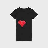 CAMISETA DE PUNTO DE ALGODÓN DE CANALÉ - NEGRO / BLANCO /ROJO -  - 2 | CELINE