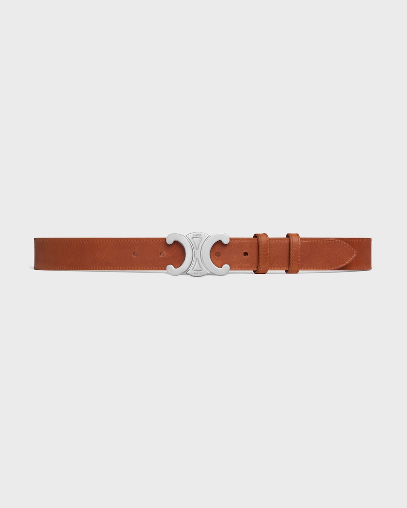 Triomphe Belt 30MM IN Vintage Calfskin - CAMEL -  - 1 | CELINE
